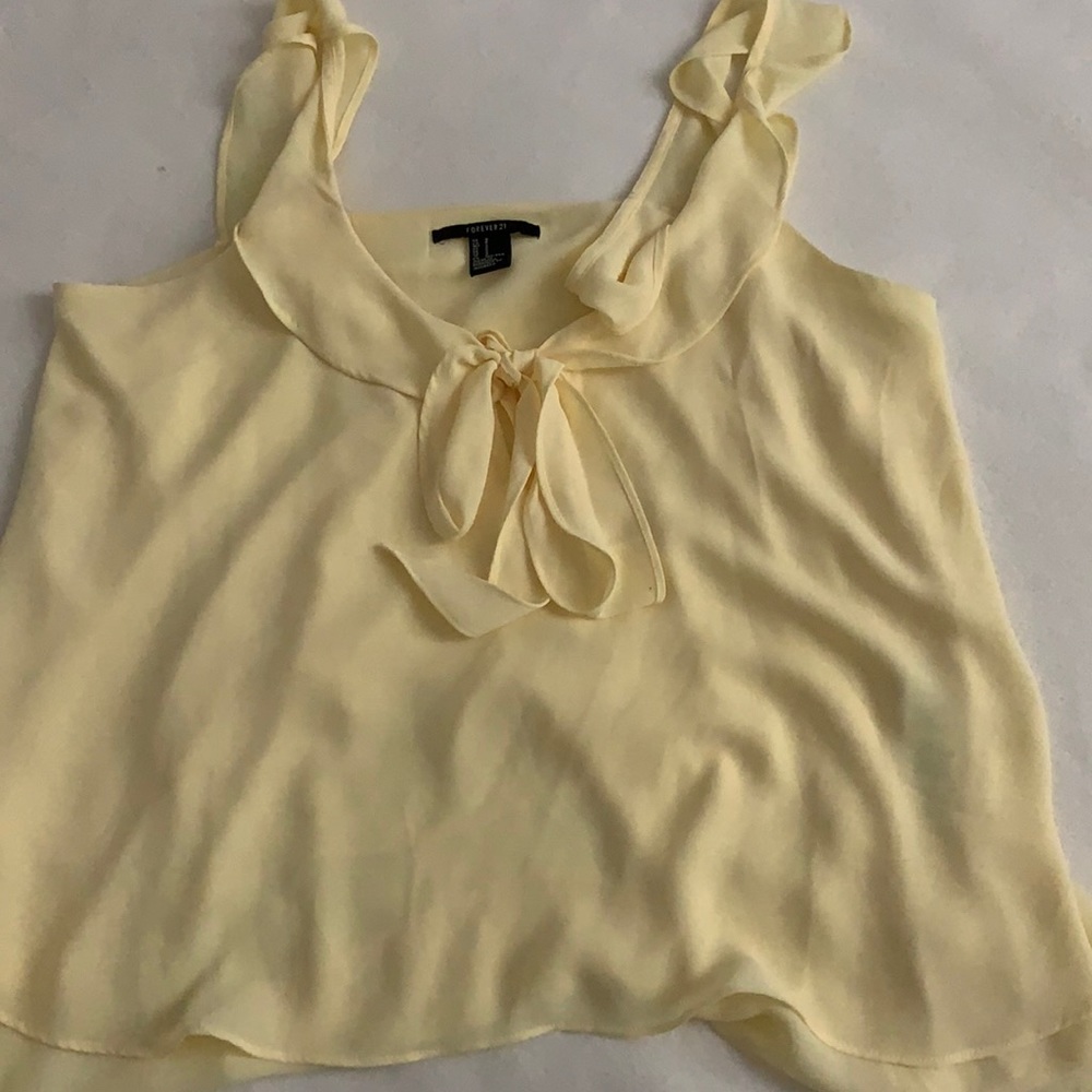 Forever 21 yellow dressy tank top
